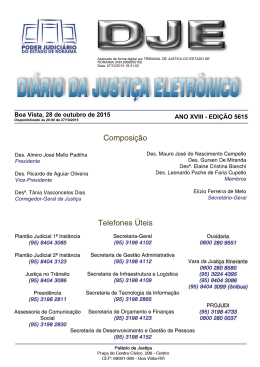 28 - Di&aacute;rio da Justi&ccedil;a Eletr&ocirc;nico - TJRR