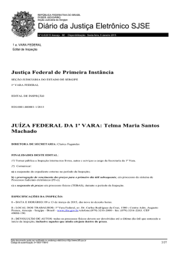 Diário da Justiça Eletrônico SJSE