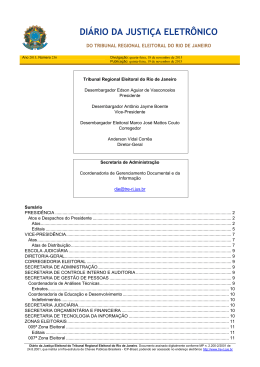 Edital de Convoca&ccedil;&atilde;o N&ordm; 29 e 30 - TRE-RJ
