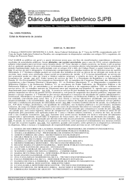 Di&aacute;rio da Justi&ccedil;a Eletr&ocirc;nico SJPB