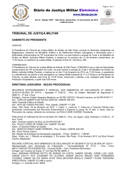 Diário da Justiça Militar Eletrônico