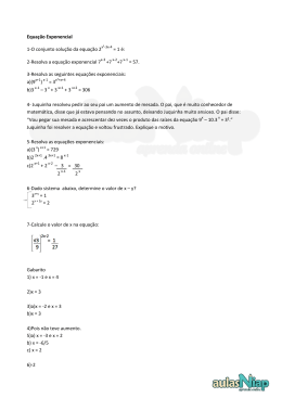 Equa&ccedil;&atilde;o Exponencial 1-O conjunto solu&ccedil;&atilde;o da