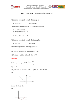 1º) Encontre o conjunto solução das equações