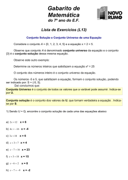Gabaritos da Lista L13 de Matemática
