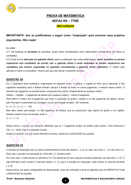 Quest&otilde;es Comentadas