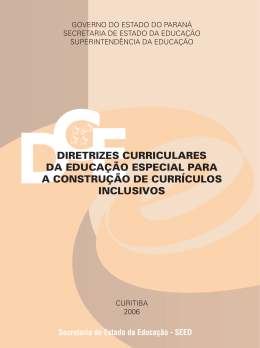 diretrizes curriculares da educa&ccedil;&atilde;o especial para a constru&ccedil;&atilde;o de