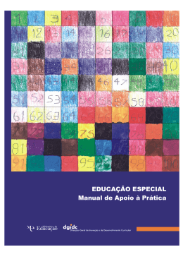 EDUCAÇÃO ESPECIAL Manual de Apoio à Prática