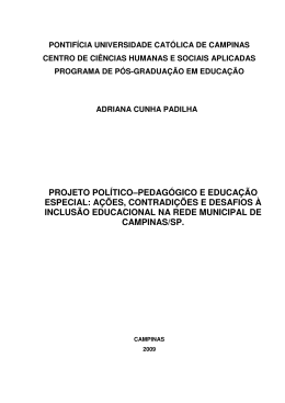 projeto pol&iacute;tico&ndash;pedag&oacute;gico e educa&ccedil;&atilde;o especial