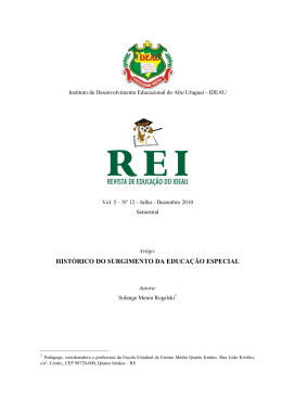 HIST&Oacute;RICO DO SURGIMENTO DA EDUCA&Ccedil;&Atilde;O ESPECIAL Baixar