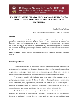 um breve passeio pela política nacional de educação especial na