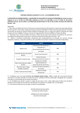 Secretaria de Educa&ccedil;&atilde;o/PE - 2015