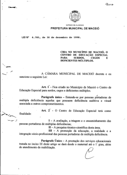 Lei n&ordm; 4785 de 30/12/98 - C&acirc;mera Municipal de Macei&oacute;
