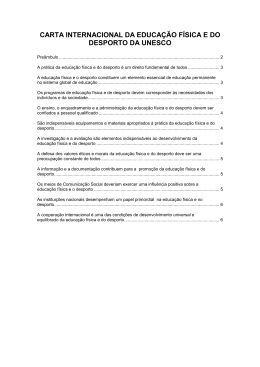 Carta Internacional da Educação Física e do Desporto da UNESCO