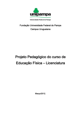 Projeto Pedag&oacute;gico do curso de Educa&ccedil;&atilde;o F&iacute;sica
