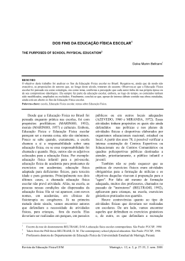 DOS FINS DA EDUCA&Ccedil;&Atilde;O F&Iacute;SICA ESCOLAR