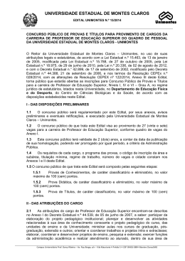 Edital Educacao Fisica e do Desporto - Cotec