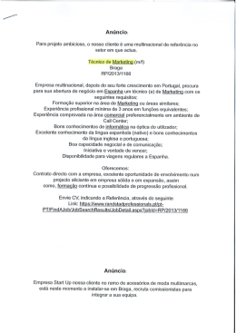 An&uacute;ncio: Para projeto ambicioso, o nosso cliente e uma