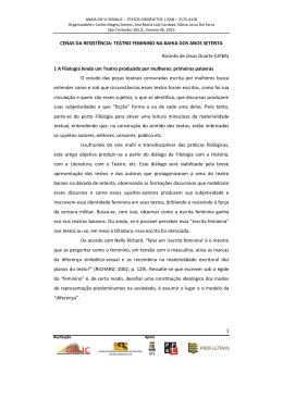 1 A Filologia lendo um Teatro