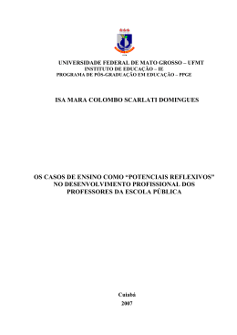 isa mara colombo scarlati domingues os casos de ensino