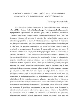 Ata sobre a "Proposta de Sistema Nacional de Pesquisas por