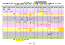 calendarização