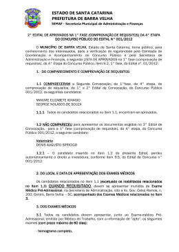 2. Edital de Aprovados na 1. fase da 4. etapa