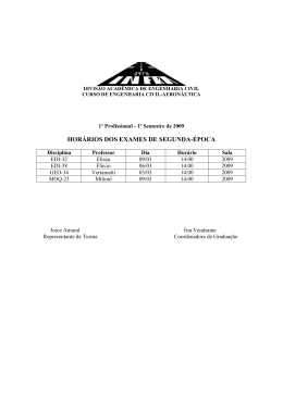 HOR&Aacute;RIOS DOS EXAMES DE SEGUNDA-&Eacute;POCA