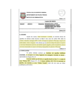 Folha1l17 Quando dos exames, foram localizados e