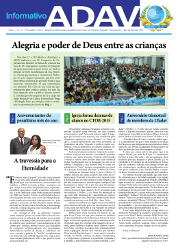 Alegria e poder de Deus entre as crian&ccedil;as