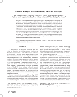 Potencial fisiol&oacute;gico de sementes de soja durante a matura&ccedil;&atilde;o