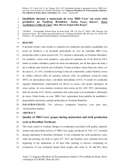 Qualidade durante a matura&ccedil;&atilde;o de uvas `BRS Cora`
