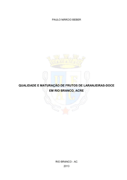 qualidade e matura&ccedil;&atilde;o de frutos de laranjeiras