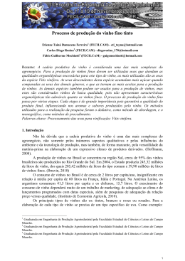 Processo de produ&ccedil;&atilde;o do vinho fino tinto