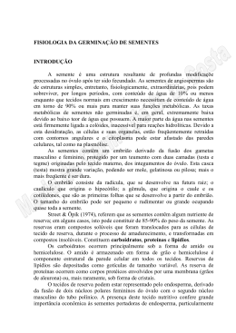 FISIOLOGIA DA GERMINAO DE SEMENTES