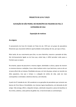 PROJECTO DE LEI N.&ordm; 535/X ELEVA&Ccedil;&Atilde;O DE S&Atilde;O PEDRO, NO