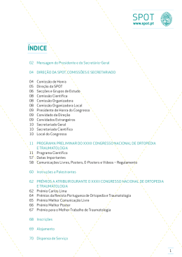 2&ordm; An&uacute;ncio - Sociedade Portuguesa de Ortopedia e Traumatologia