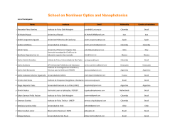 School on Nonlinear Optics and Nanophotonics
