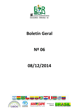 Boletín Geral Nº 06 08/12/2014