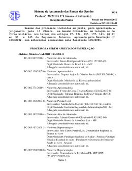 Sistema de Automa&ccedil;&atilde;o das Pautas das Sess&otilde;es
