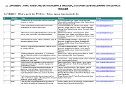 XV CONGRESSO LATINO-AMERICANO DE VITICULTURA