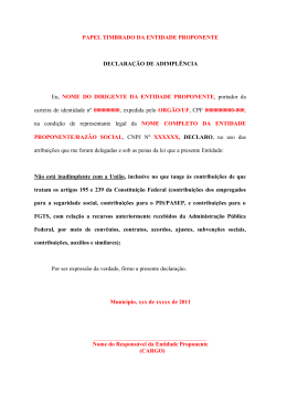 Modelos de Declara&ccedil;&otilde;es - Minist&eacute;rio do Esporte