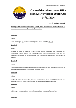 ESCREVENTE TÉCNICO JUDICIÁRIO 07/12/2014