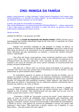 90 - ONU contra a família