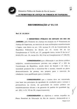 Itaperuna - Recomendação - Fornecimento de Uniforme Escolar