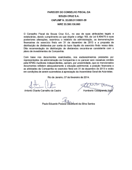 Ata e Parecer CF Demonstra&ccedil;&otilde;es Financeiras 2013