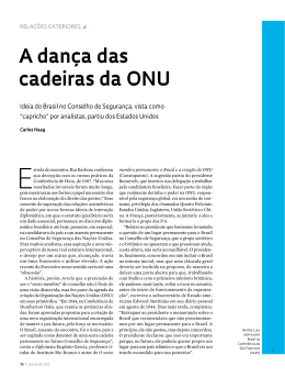 A dan&ccedil;a das cadeiras da ONU