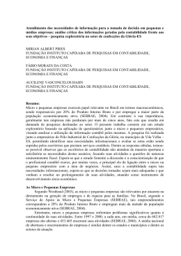 An&aacute;lise Cr&iacute;tica das Informa&ccedil;&otilde;es Geradas pela Contabilidade Frente