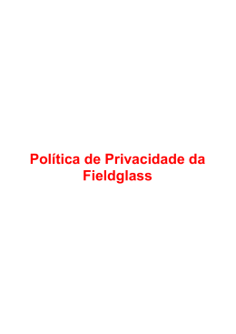Política de Privacidade da Fieldglass