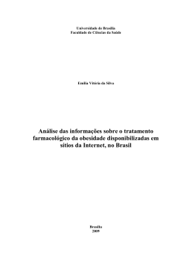 An&aacute;lise das informa&ccedil;&otilde;es sobre o tratamento farmacol&oacute;gico da