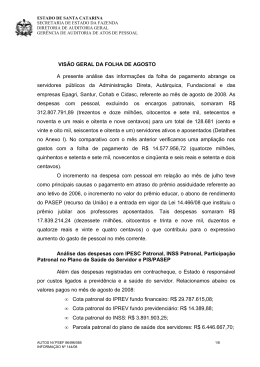 Agosto 2008 - Governo do Estado de Santa Catarina